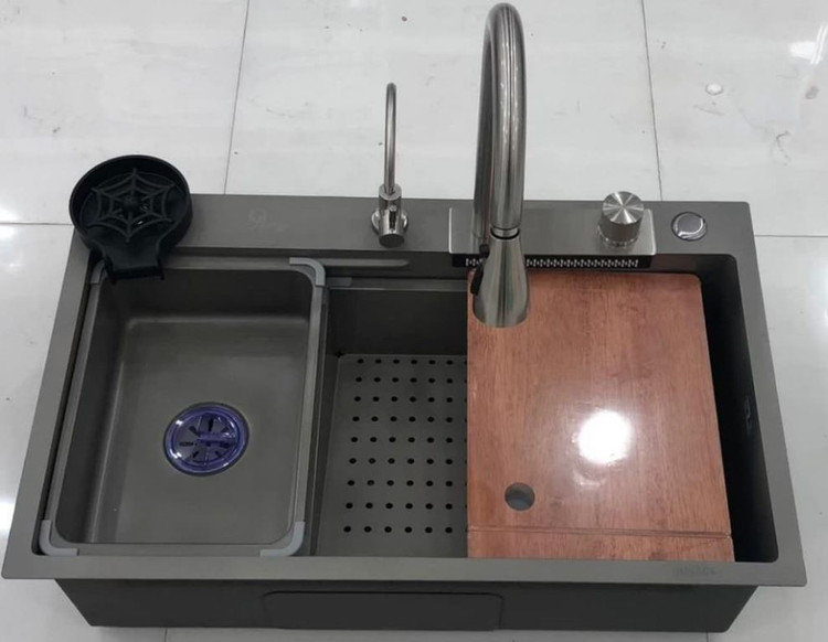 سینک ظرفشویی آبشاری 75 سانت HuaDiao