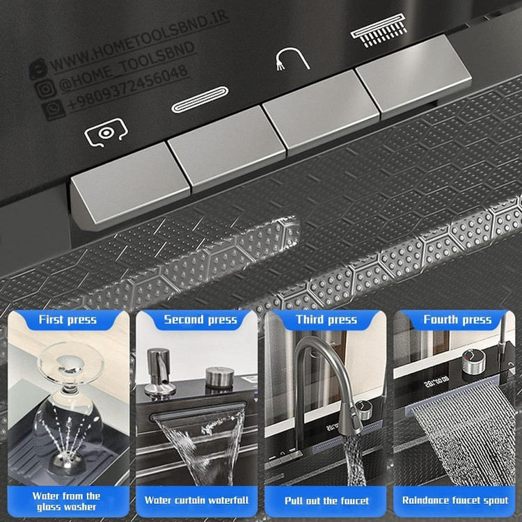 پاشش یکنواخت آب در سینک هوشمند