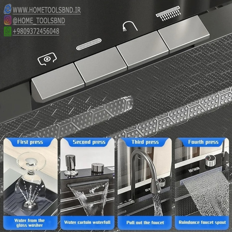 تست فشار آب لیوانشور اتوماتیک در سینک هوشمند سری دیجیتال A