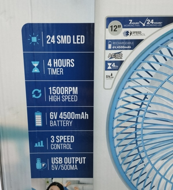 پنکه شارژی سانفورد برای منزل