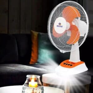 پنکه قابل شارژ با نور شب