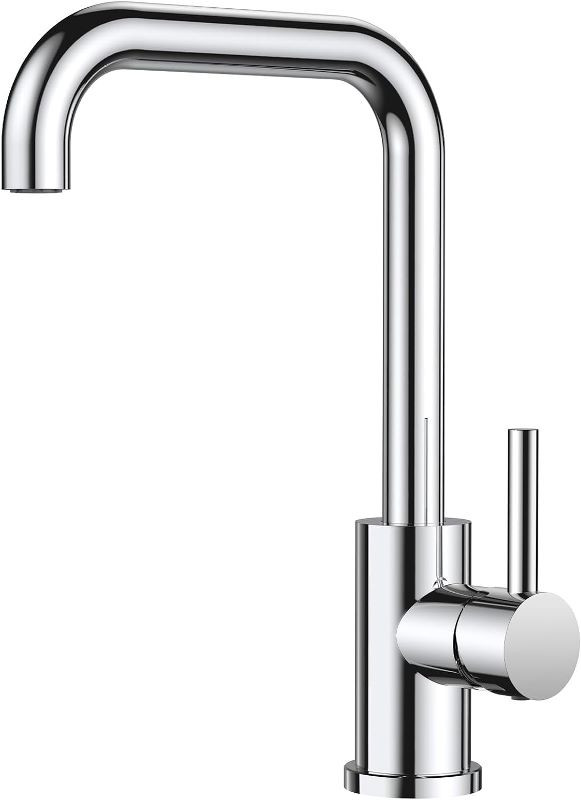 شیر ظرفشویی ارتیکل کروم مات MAK نمای نزدیک بدنه استیل