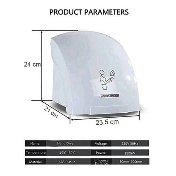 دست خشککن بریمیکس مدل سرد و گرم با سنسور چراغدار