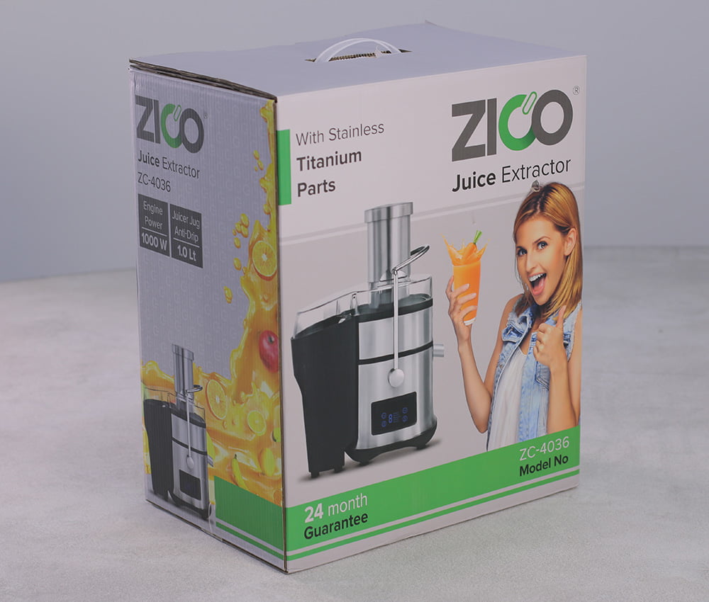 بستهبندی و جعبه آبمیوه گیری حرفهای ZICO