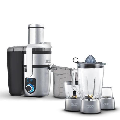 آبمیوه گیری چهار کاره زیکو مدل ZC-4037 با بدنه استیل 18/10 نسخه 2024