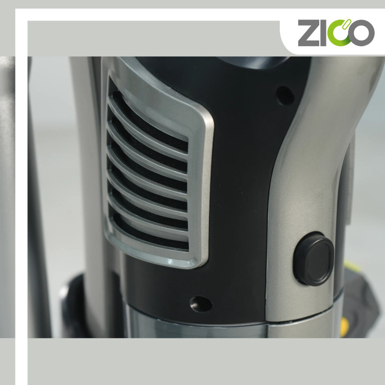 جارو برقی ZC-1080 در حال جمعآوری گرد و غبار از روی فرش