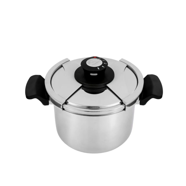 زودپز 7.5 لیتری استیل ZICO در حال پخت یک غذای حجیم