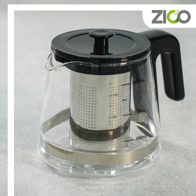 قوری ۱ لیتری پیرکس روی سماور برقی ۳ لیتری زیکو ZC-4220