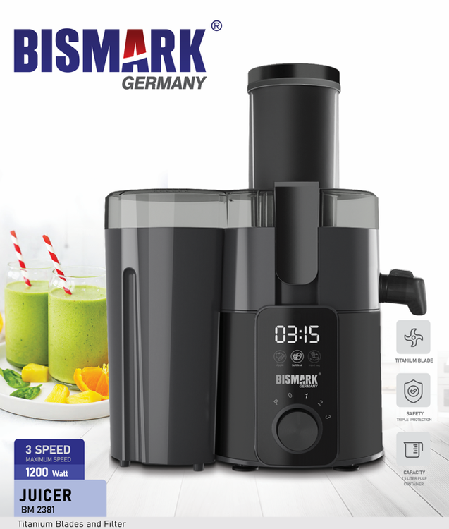 آبمیوهگیری بیسمارک مدل BM2381 با طراحی مدرن