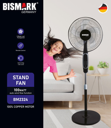پنکه ایستاده بیسمارک مدل BM2324 با طراحی مدرن