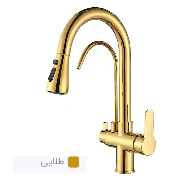 شیر ظرفشویی شاوری اهرمی با دستگیره ارگونومیک