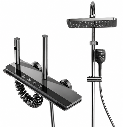 دوش حمام پیانویی دیجیتال Dikalan DKL90831 رنگ دودی